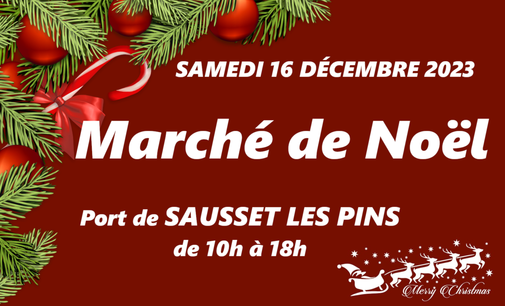 Annonce du Marché de Noël de Sausset les Pins du 16 décembre 2023