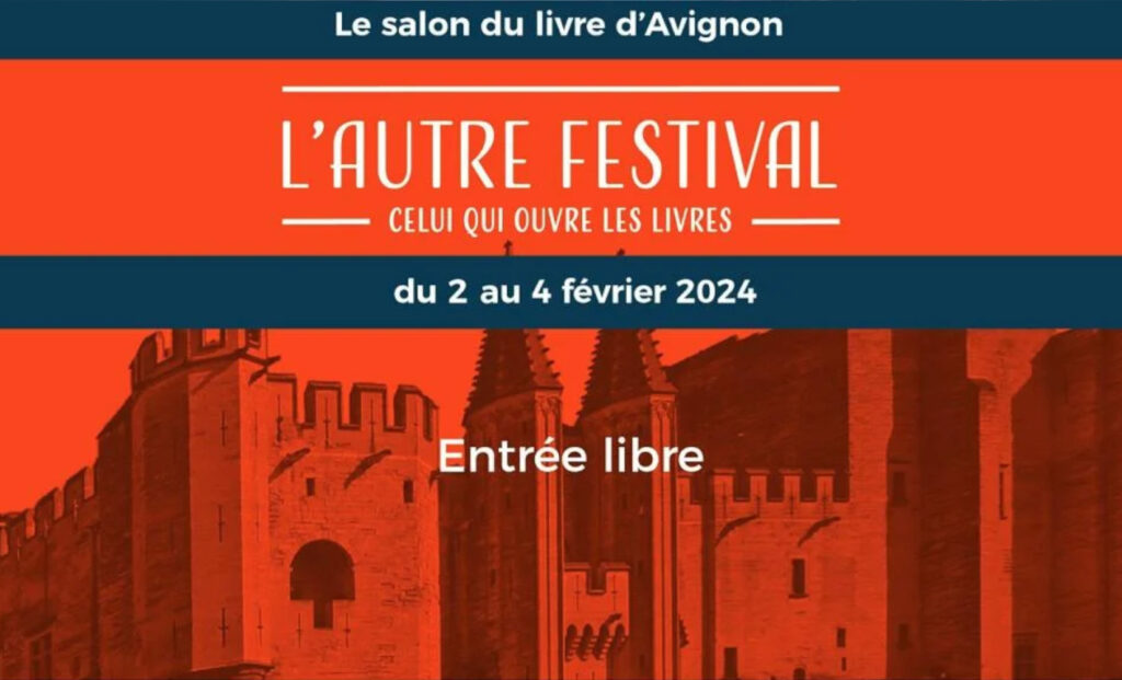 Affiche du salon du livre d'Avignon les et février 2024