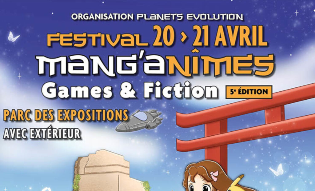 Affiche du festival Mang'Anîmes des 20 et 21 avril à Nîmes