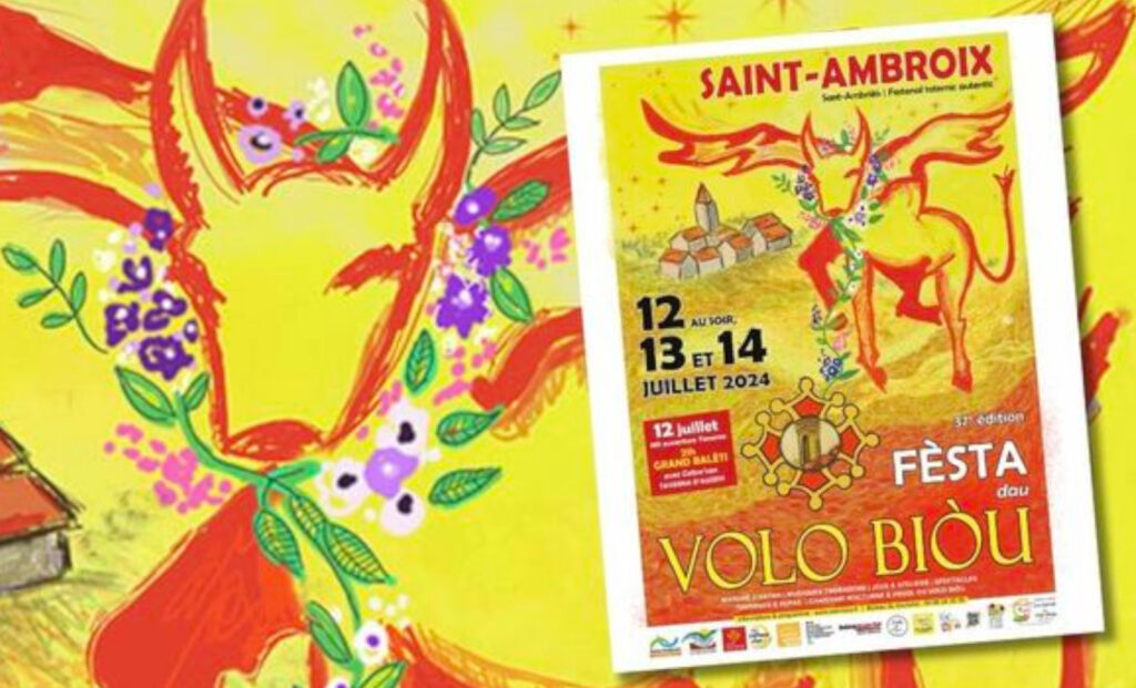 Affiche de la fête médiévale de Saint Ambroix les 12, 13 et 14 juillet 2024