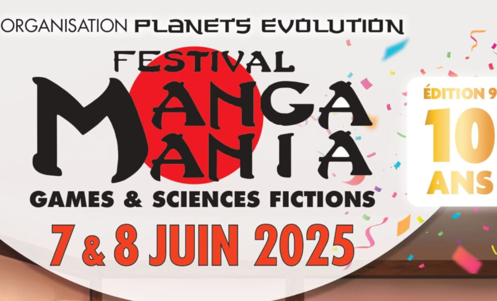 affiche de l'événement Manga Mania à Montélimar les 7 et 8 juin