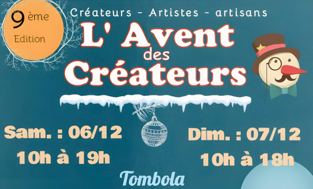 Affiche de l'Avent des Créateurs à Aubagne les 6 et 7 décembre 2025